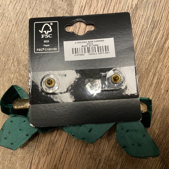 Torrid Holiday Bow Rhinestone Earring NWT - Picture 6 of 7